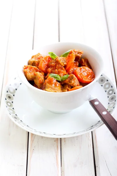 Guisado de carne e cenoura — Fotografia de Stock