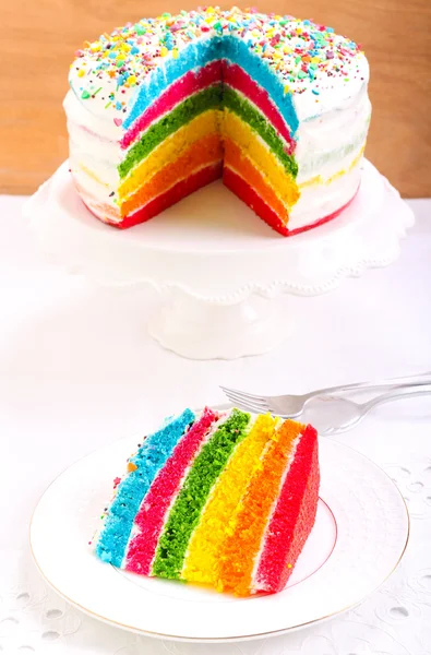 Gâteau arc-en-ciel — Photo