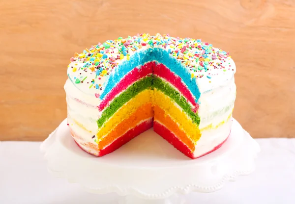 Regenbogenkuchen — Stockfoto