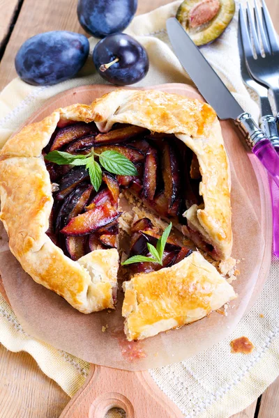 Plum tart — Stockfoto