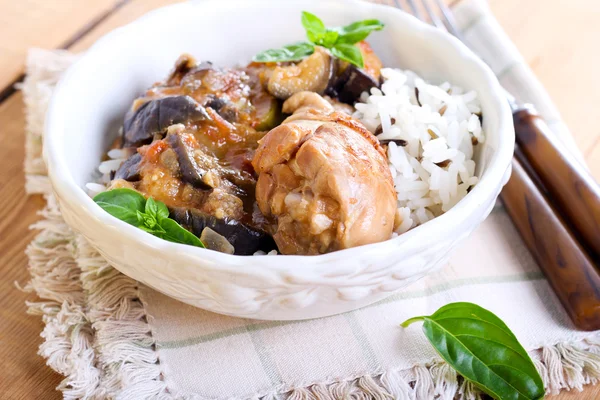 Chicken and vegetable casserole — Stock Photo, Image