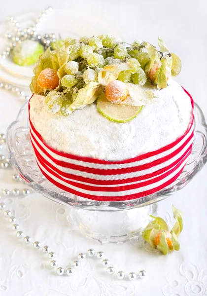 Bolo de Natal de fruta rica — Fotografia de Stock