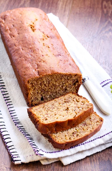 Sliced banana bread — Stock Photo, Image