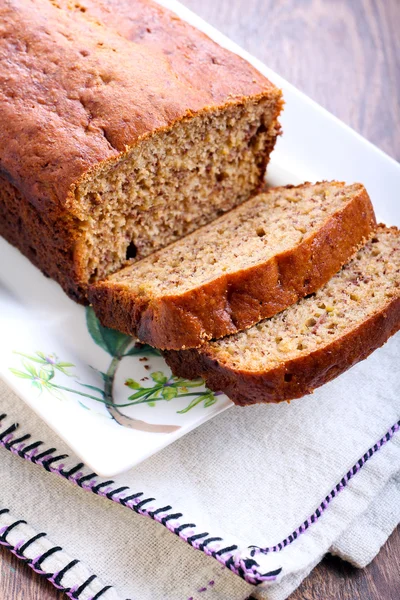 Pan de plátano en rodajas — Foto de Stock