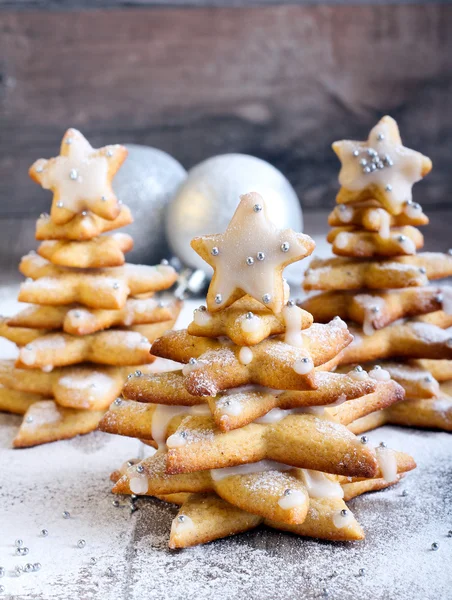 Pão de gengibre árvores de Natal — Fotografia de Stock