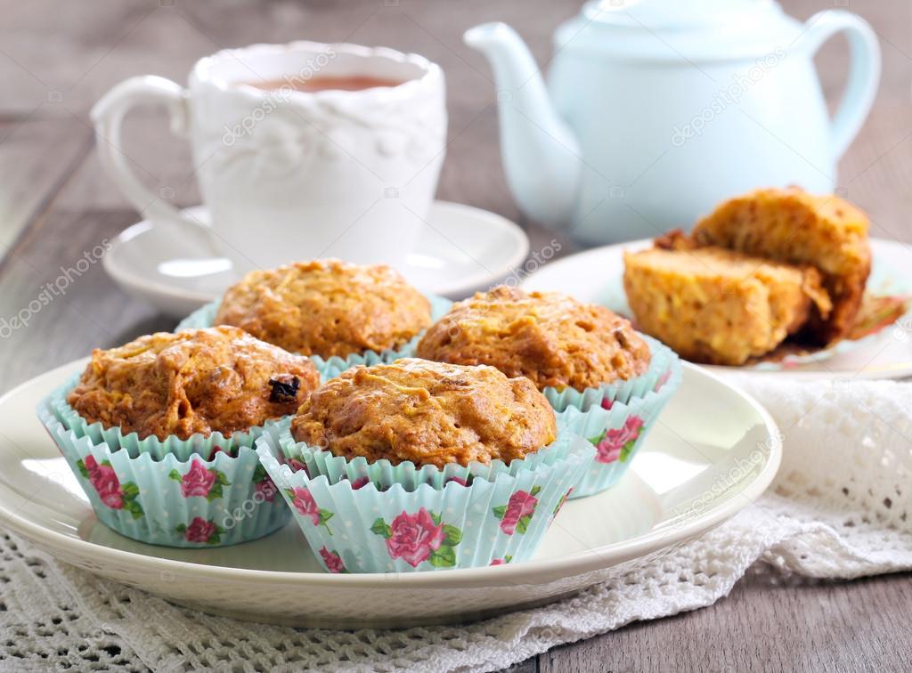 Carrot and apple muffins