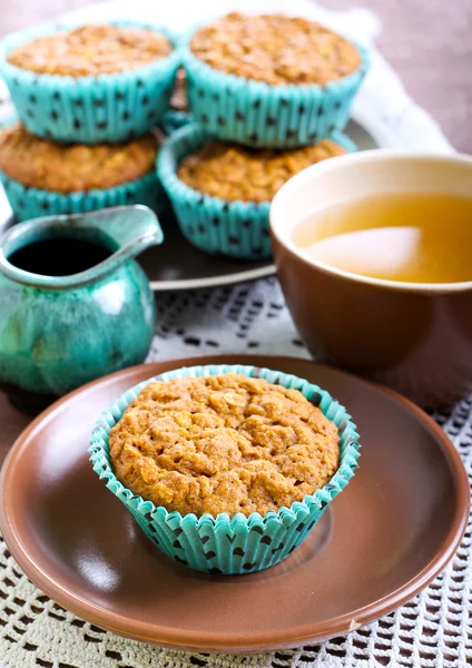 Muffin di avena di zucca — Foto Stock