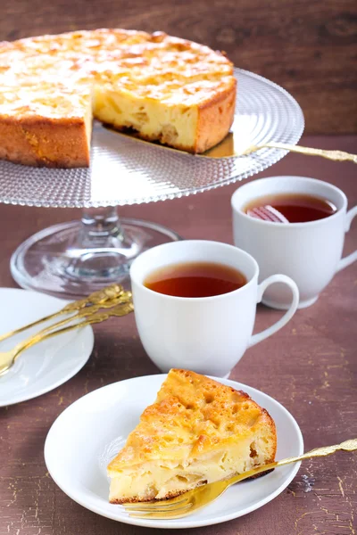 Slice of apple cake — Stock Photo, Image