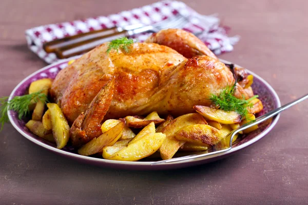 Baked chicken — Stock Photo, Image