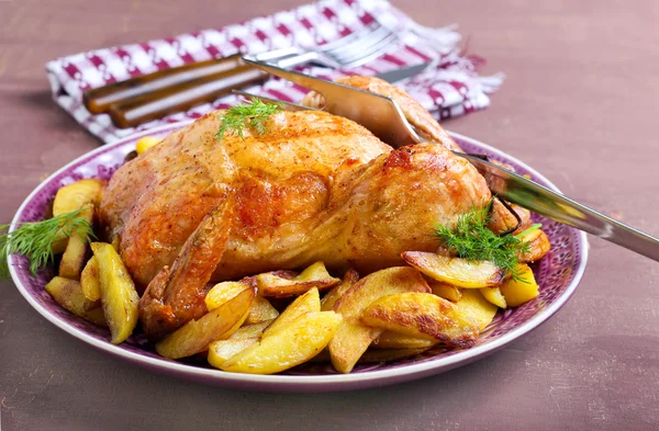 Gebackenes Hühnchen — Stockfoto