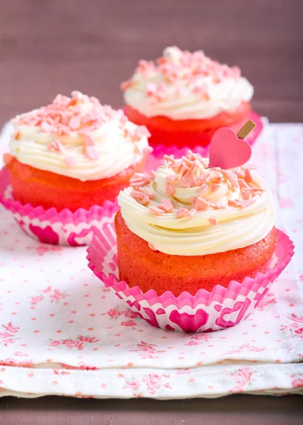 Pasteles de terciopelo rosa — Foto de Stock