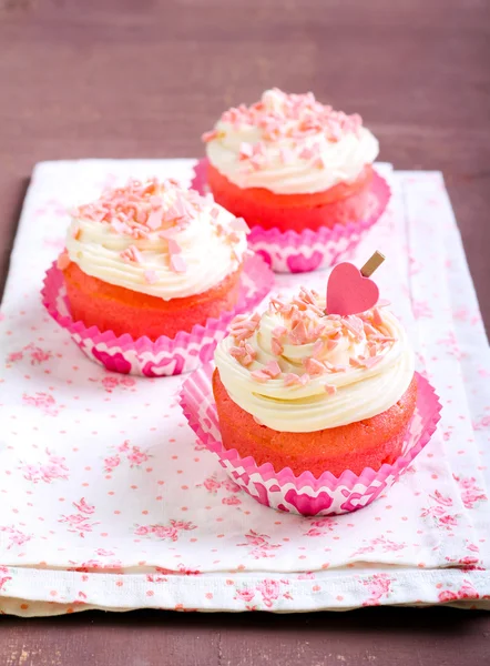 Pink velvet cakes — Stock Photo, Image
