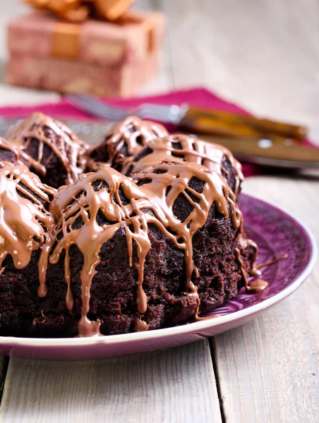 Pastel de anillo de chocolate — Foto de Stock