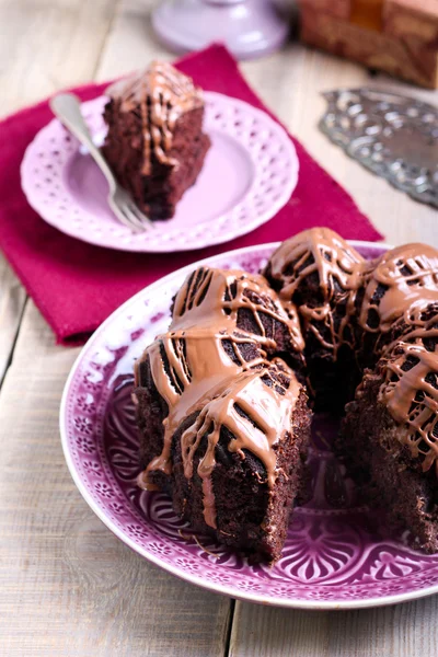 Pastel de anillo de chocolate — Foto de Stock