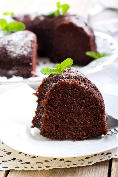 Pastel de anillo de chocolate — Foto de Stock