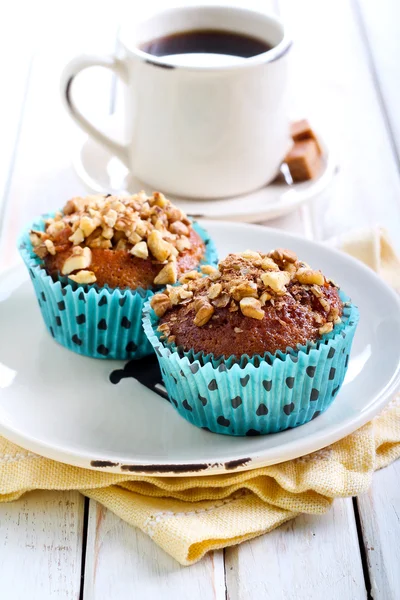 Valnöt och honung muffins — Stockfoto