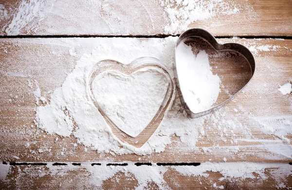 Szív alakú cookie cutter — Stock Fotó