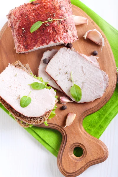 Homemade spicy cold boiled pork — Stock Photo, Image