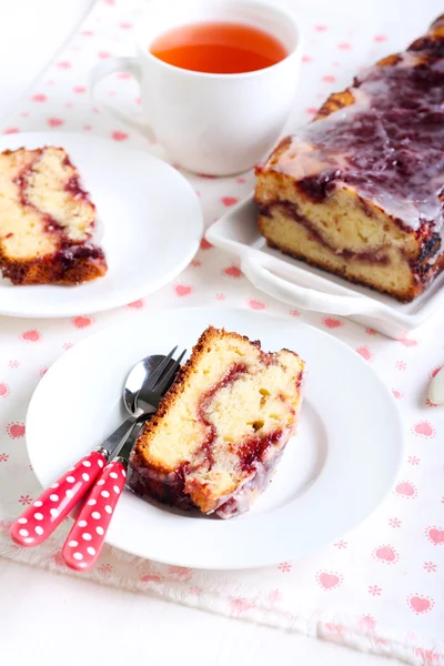 Berry swirl pound cake — Stock Photo, Image