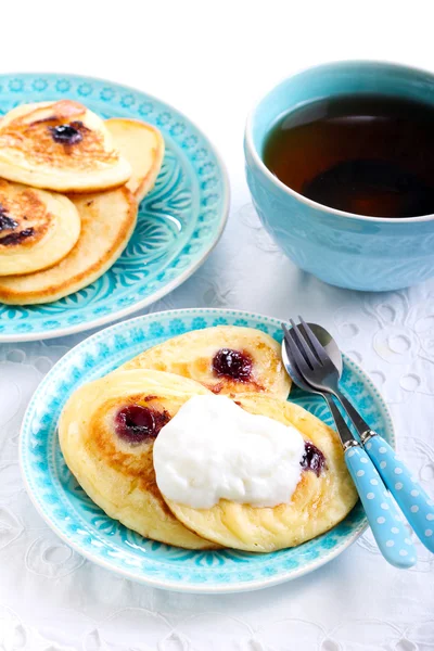 Beeren-Pfannkuchen — Stockfoto