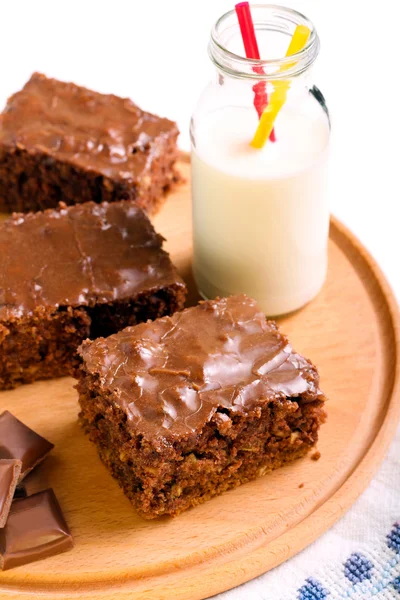 Chocolate and oatmeal bars — Stock Photo, Image