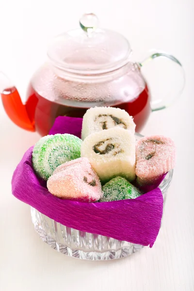 Colorful jelly - like sweet rolls — Stock Photo, Image