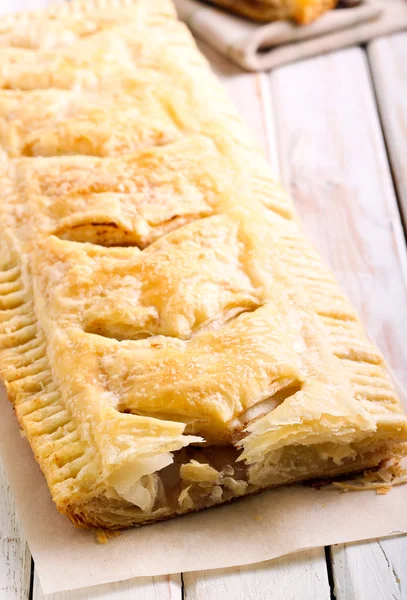 Puff pastry rectangle cake — Stock Photo, Image