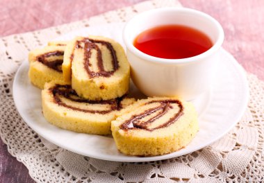 Çikolata, fındık Pinwheels doldurma 