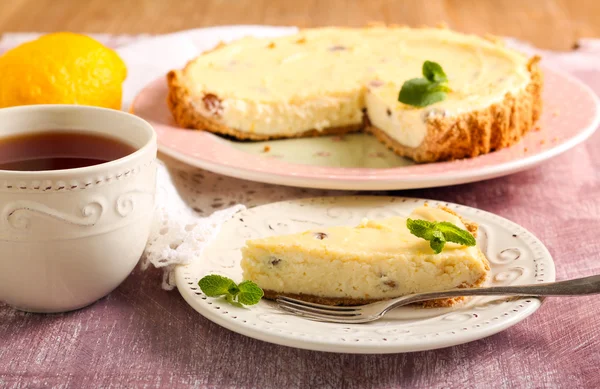 Zitronenkäsekuchen — Stockfoto