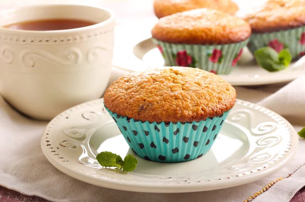 Bran and raisin muffins — Stock Photo, Image