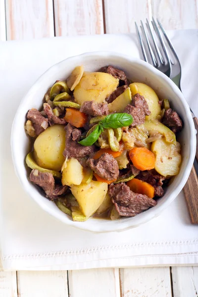 Beef and vegetable stew — Stock Photo, Image