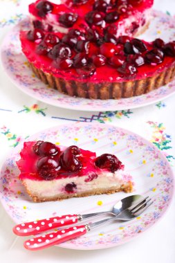 Dilim vişneli cheesecake  