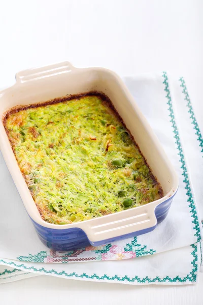 Keine Krusten-Quiche — Stockfoto