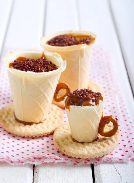 Edible teacup cookies — Zdjęcie stockowe