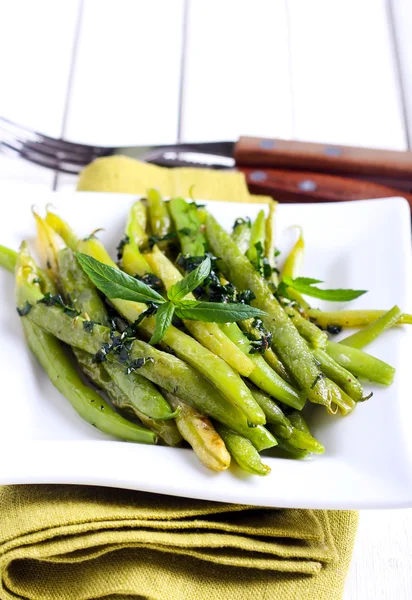 Minted green bean appetizer Stock Picture