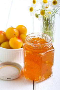 Yellow plum marmalade  clipart
