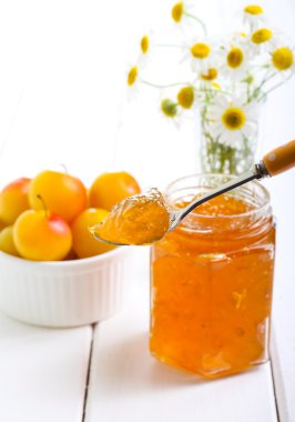 Yellow plum marmalade  clipart