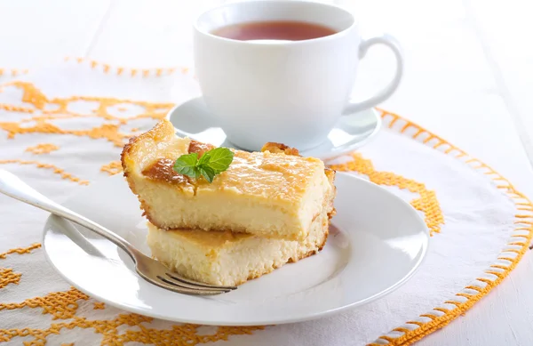 Slices of homemade cheesecake — Stock Photo, Image