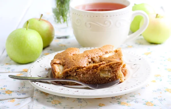 Segment van apple cake — Stockfoto