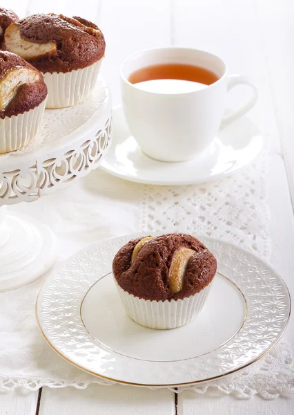 Pear and chocolate cake — Stock Photo, Image