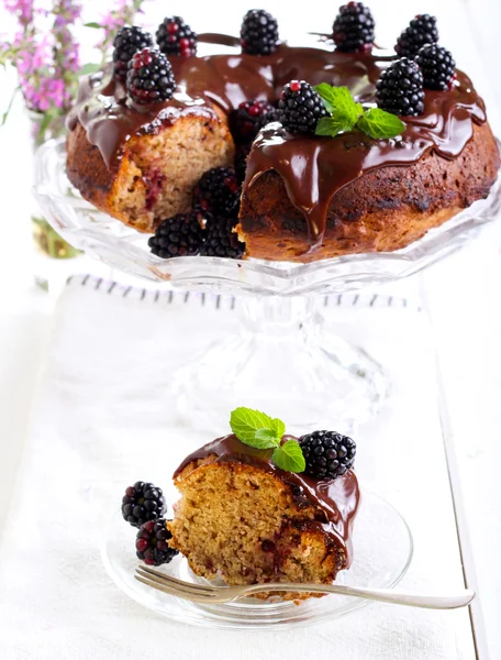 Blackberry ring cake — Stock Photo, Image