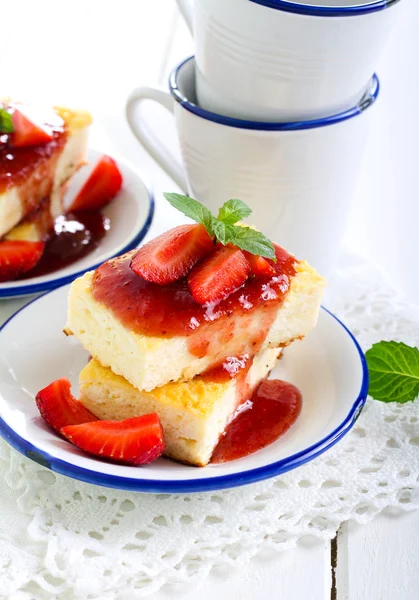 peynirli kek dilimler