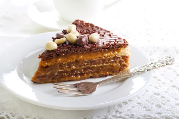 Bolo de bolacha com recheio de caramelo — Fotografia de Stock