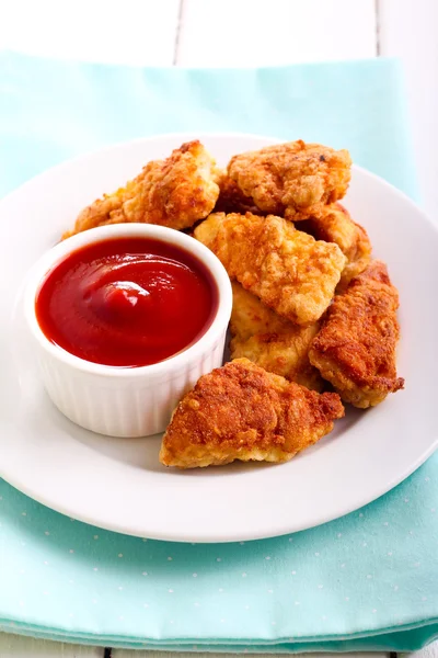Homemade chicken nuggets — Stock Photo, Image