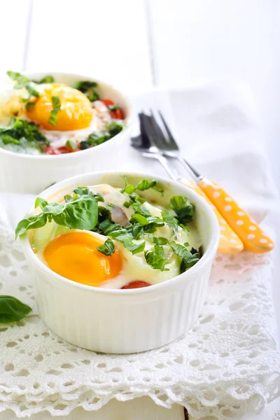 Tomat och ägg baka — Stockfoto