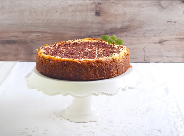 Cheesecake med toppning — Stockfoto