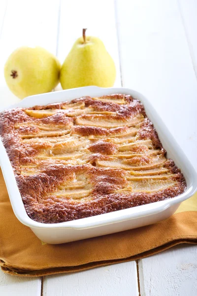 Havermout volkoren pear cake — Stockfoto