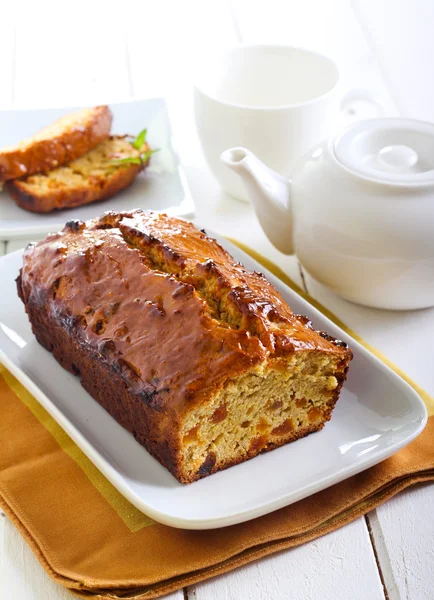 Marmelat ve kayısı çay ekmek — Stok fotoğraf