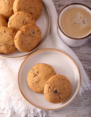 Peanut butter cookies with chocolate bits