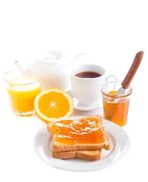 Pane tostato con marmellata di arance — Foto Stock